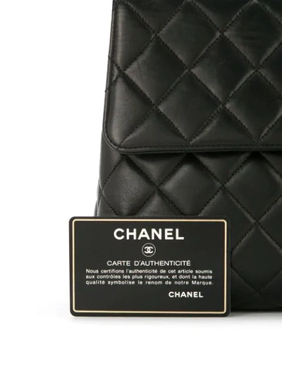 Pre-owned Chanel 1996-1997 Top Handle Quilted Bag In Black
