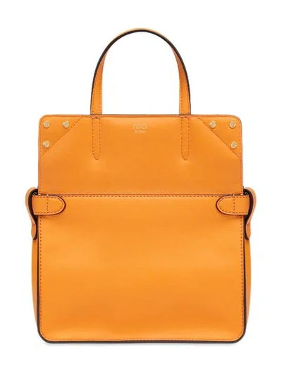 Shop Fendi Flip Mini Handbag In Orange