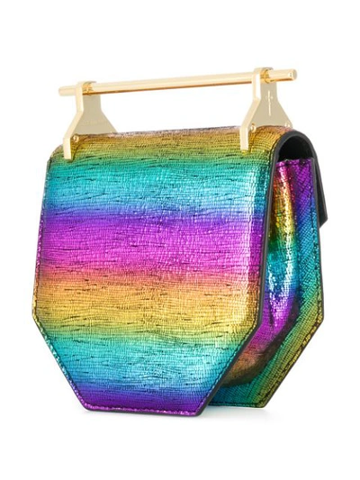 Shop M2malletier Holographic Amor Fati Bag In Purple
