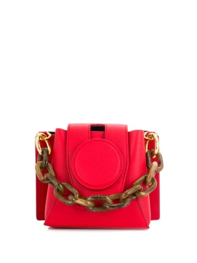 Shop Yuzefi Chain Handle Mini Tote Bag In Red