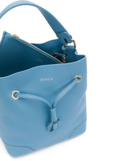 Shop Furla Stacy Bucket Bag - Blue