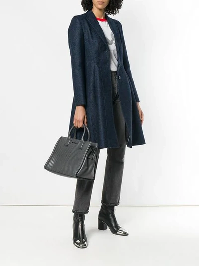 Shop Karl Lagerfeld Klassik Quilted Tote Bag In Grey