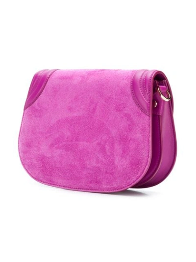 Shop Mcm Round Shaped Crossbody Bag - Pink