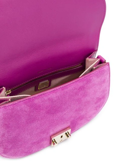 Shop Mcm Round Shaped Crossbody Bag - Pink