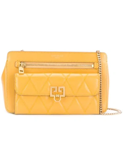 Shop Givenchy Diamond Quilted Bag In Yellow