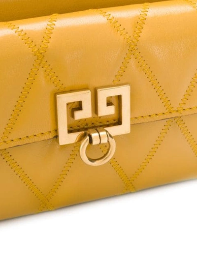 Shop Givenchy Diamond Quilted Bag In Yellow