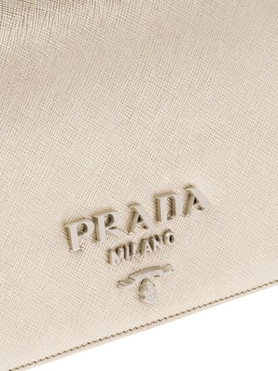 Shop Prada Chain Strap Mini Bag In Metallic