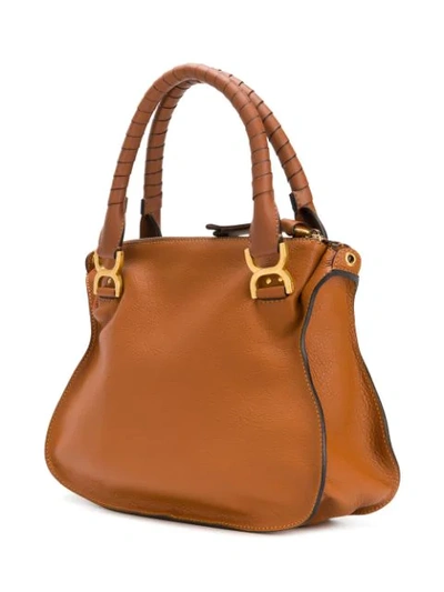 Shop Chloé Marcie Tote Bag In Brown