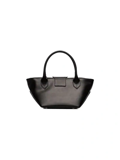 Shop Dorateymur Black Mini Lament Leather Tote Bag
