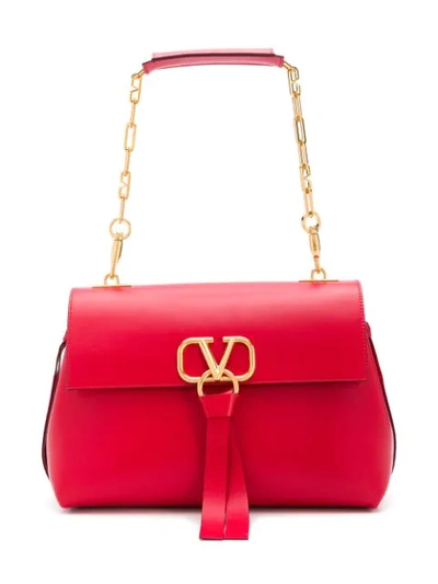 Shop Valentino Vring Logo Shoulder Bag - Red