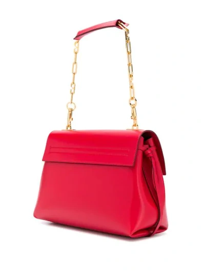 Shop Valentino Vring Logo Shoulder Bag - Red