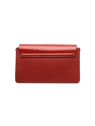 Shop Chloé Red Faye Small Patent Leather Shoulder Bag