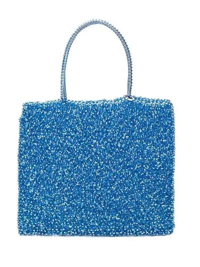 Shop Anteprima Standard Medium Wirebag Tote In Blue