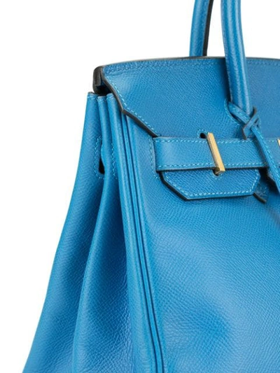 Pre-owned Hermes Birkin 30 Hand Bag Courchevel In Blue
