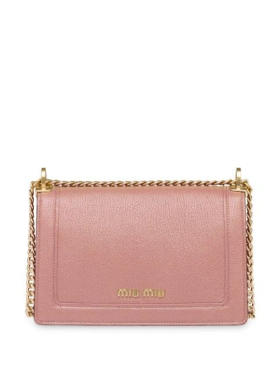 Shop Miu Miu Miu Confidential Shoulder Bag In Pink