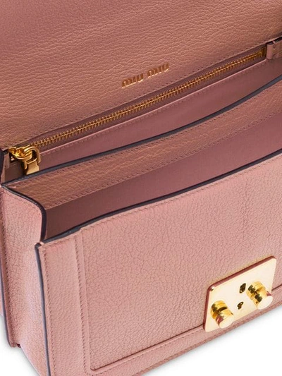 Shop Miu Miu Miu Confidential Shoulder Bag In Pink