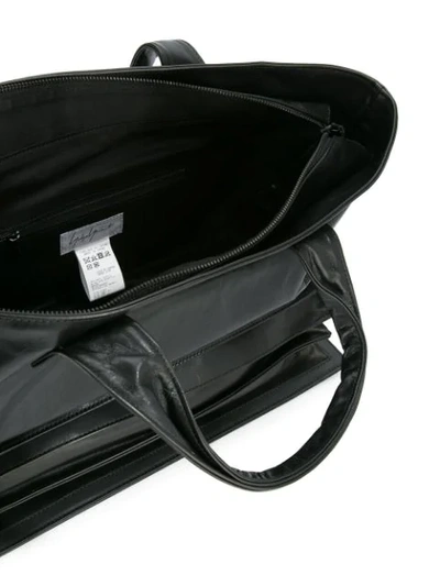 Shop Yohji Yamamoto Accordion Tote Bag In Black