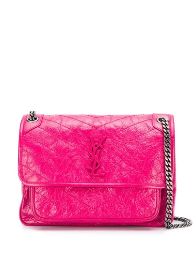 Shop Saint Laurent Niki Shoulder Bag In 5643 Freesia