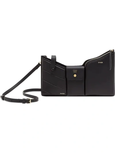 Shop Fendi Pockets Mini Bag In Black