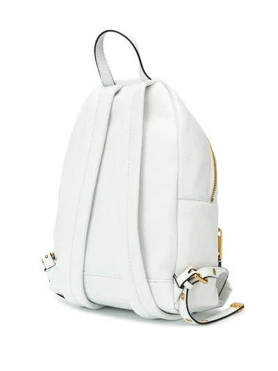 Shop Moschino Logo Backpack In White