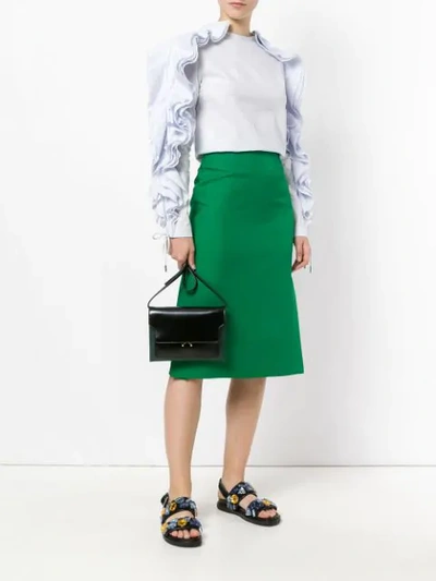 Shop Marni Trunk Pochette Shoulder Bag - Green