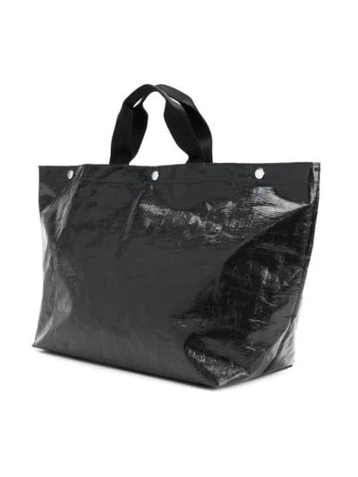 Shop Dsquared2 Logo Printed Tote Bag Medium In Black