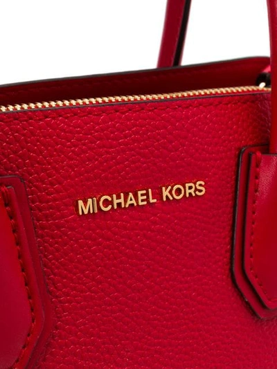Shop Michael Michael Kors Handtasche Mit Akkordeonfalten In Red