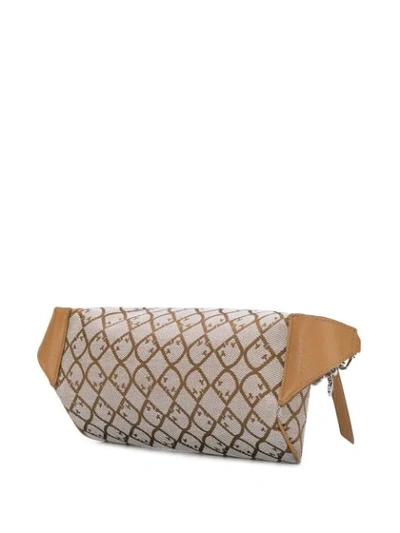 Shop Furla Logo Print Belt Bag In Neutrals