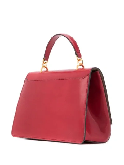 Shop Jimmy Choo Madeline Top Handle Bag In Red