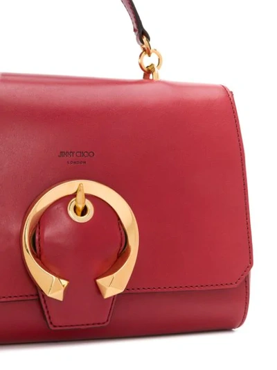 Shop Jimmy Choo Madeline Top Handle Bag In Red