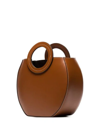 Shop Staud Frida Curved Tote In Brown