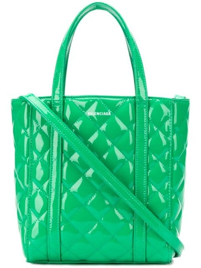 Shop Balenciaga Everyday Xs Quilted Tote Bag In Green