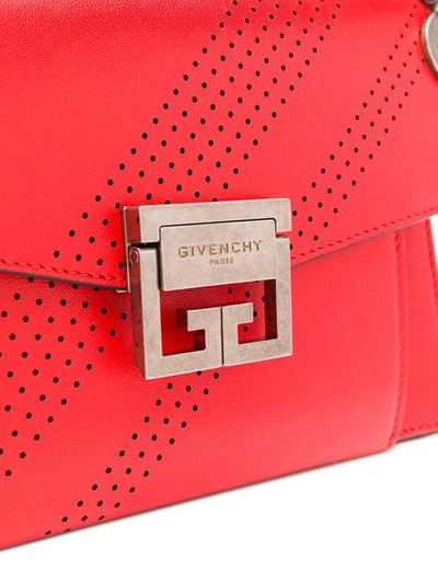 Shop Givenchy Gv3 Small Crossbody In Red