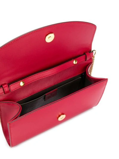 Shop Gucci Horsebit Shoulder Bag In Red