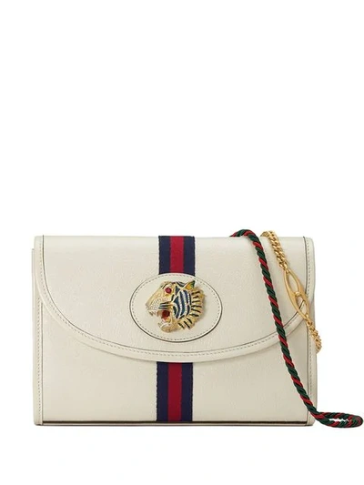 Shop Gucci Rajah Small Shoulder Bag In White