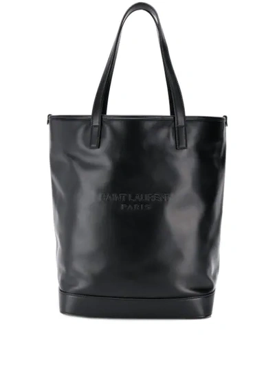 Shop Saint Laurent Teddy Shopper Tote Bag In Black