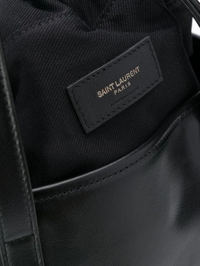 Shop Saint Laurent Teddy Shopper Tote Bag In Black