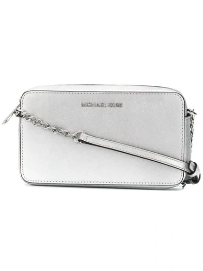 Shop Michael Michael Kors Jet Set Cross Body Clutch - Metallic