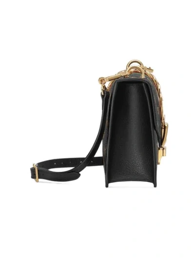 Shop Gucci Sylvie Bee Star Small Shoulder Bag In Black