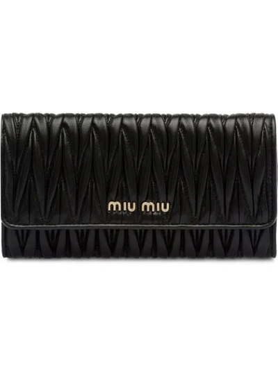 Shop Miu Miu Matelassé Clutch In Black