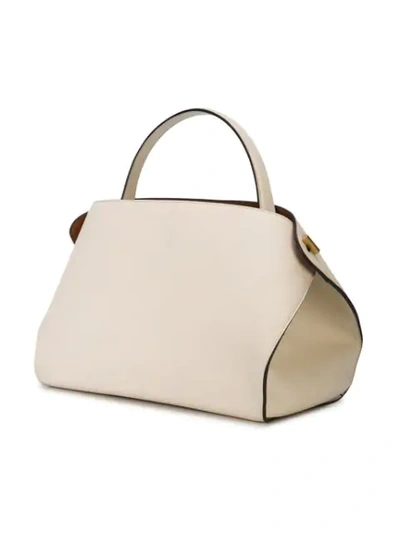 Shop Oscar De La Renta Nolo Tassel Tote In White