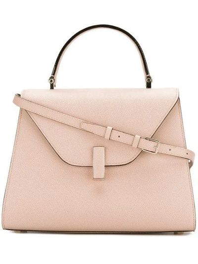 Shop Valextra Trapeze Tote In Pink