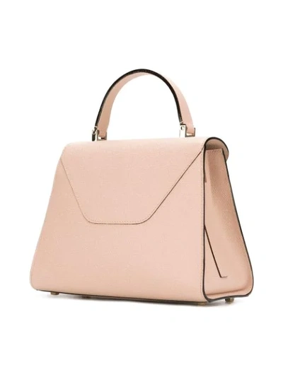Shop Valextra Trapeze Tote In Pink