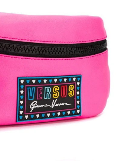 Shop Versus Logo Zipped Belt Bag In Pink