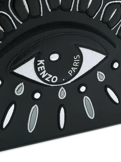 Shop Kenzo Eye Clutch In Black
