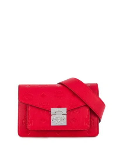 Shop Mcm Soft Berlin Belt Bag In Rj001 Viva Red