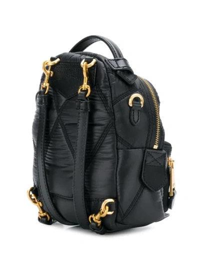 Shop Moschino Small Quilted Backpack In Black