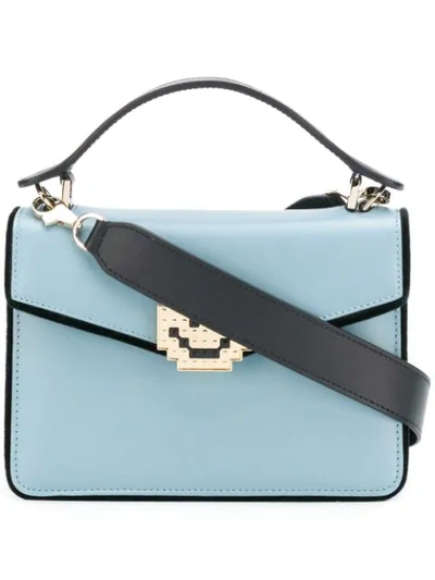 Shop Les Petits Joueurs Smiley Plaque Crossbody - Blue