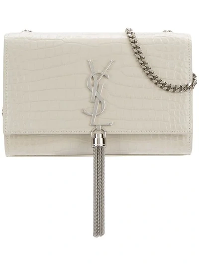 Shop Saint Laurent Kate Tassel Chain Bag In Neutrals