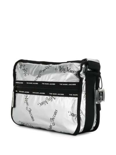 Shop Marc Jacobs The Ripstop Messenger Bag In Silver